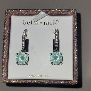 Bella Jack Sparkle earrings, 1" long, new without tags